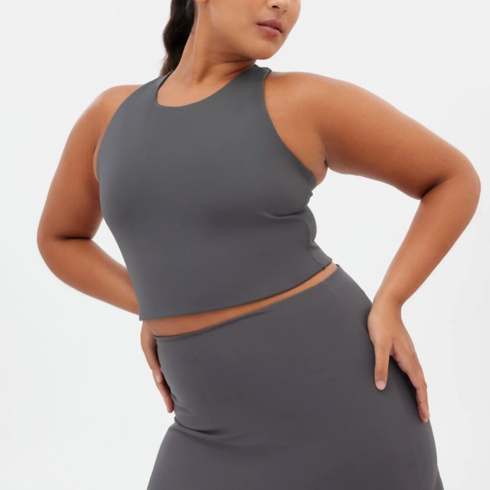 Girlfriend Collective Gray Tank Top Bra Size 4X - Picture 4 of 4